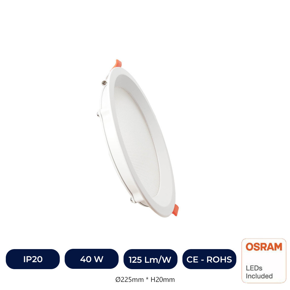 Downlight LED 24W Circular - OSRAM CHIP DURIS E 2835 - CCT - UGR17