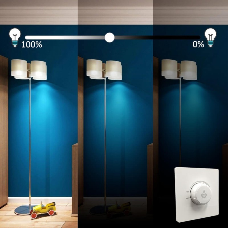 ▷ Acheter Variateur Triac LED jusqu'à 1000w Dimmer AC 220V IP20