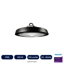 Campana Industrial LED 150W UFO ETNA PHILIPS XITANIUM - DIMABLE