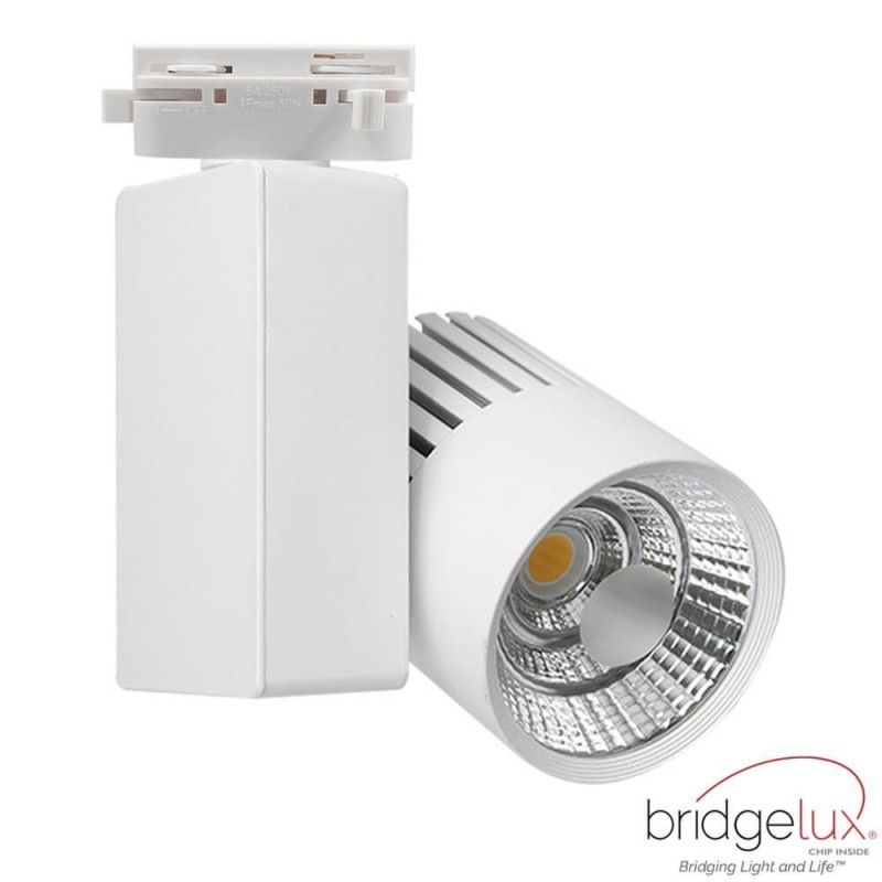 ▷ Spot Led Rail Monophasé GRAZ 40W CRI+98 | Chip Bridgelux | 3CCT
