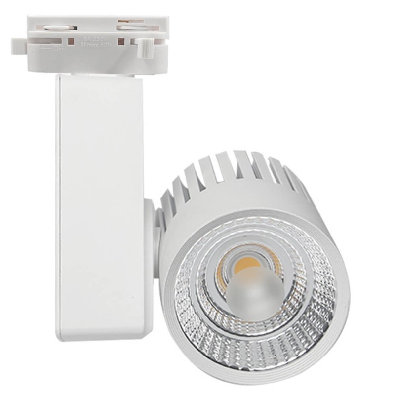 ▷ 1-Phase LED TrackLight GRAZ 40W CRI+98 | Chip Bridgelux | 3CCT