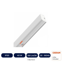 Linéaire LED 40W - OSRAM CHIP - Plafonds Exclusifs et Personnalisables - 120Cm