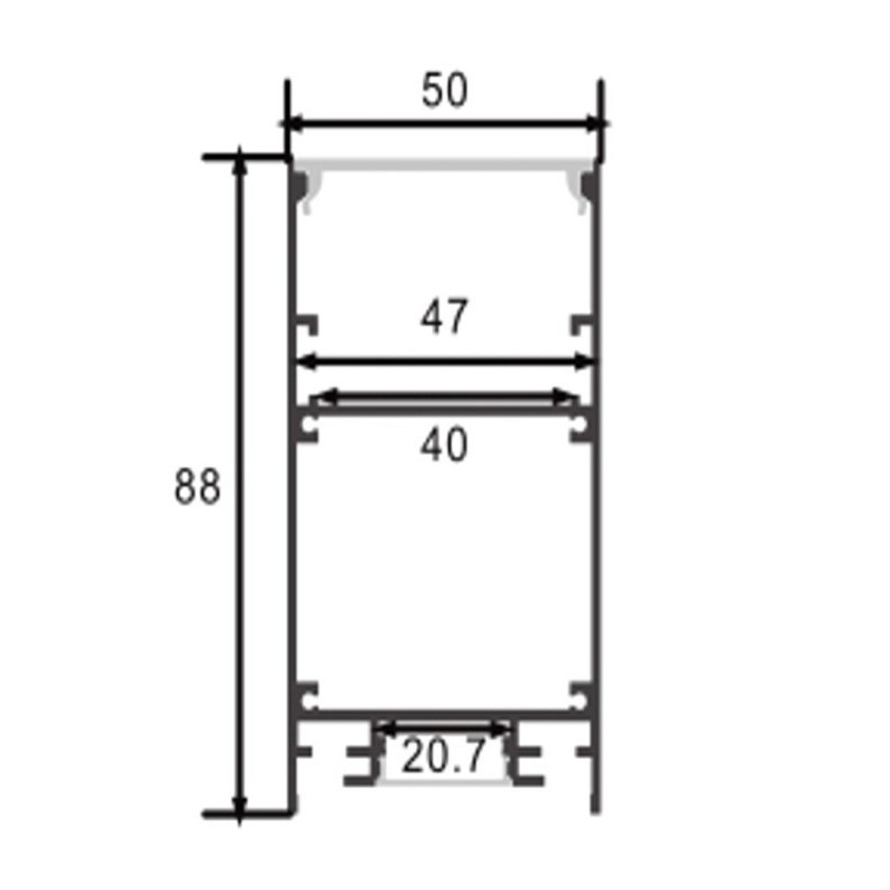 Buy Aluminum profile Infinity Pro - 2 meters