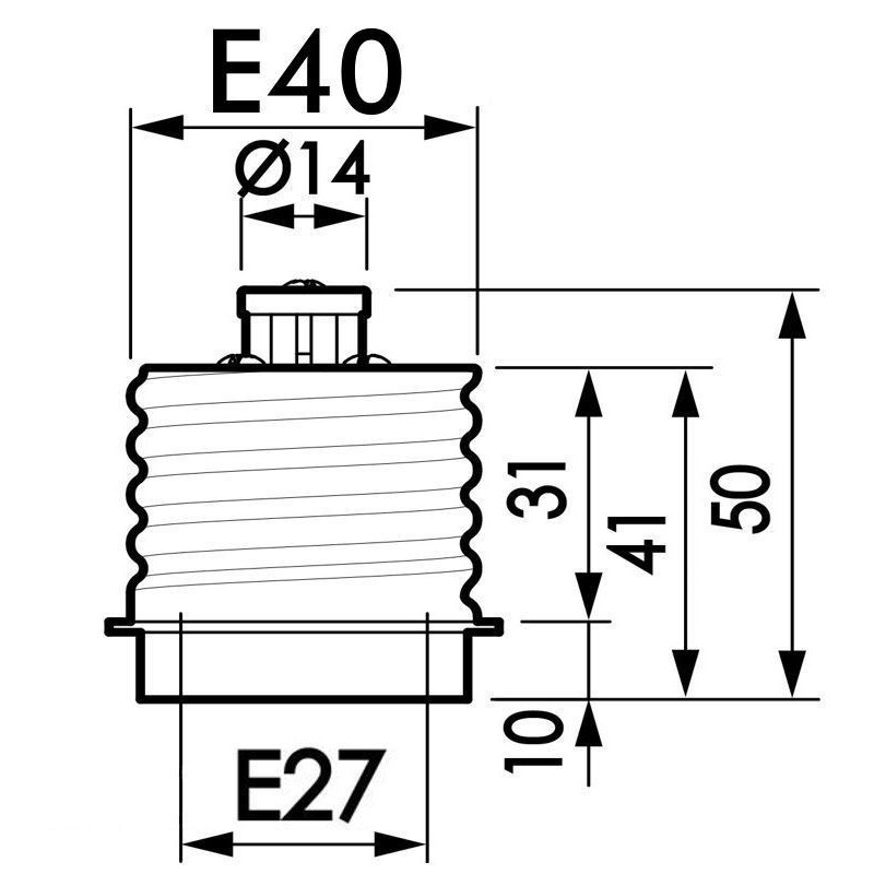 Buy IP20 E27-E40 adapter cap