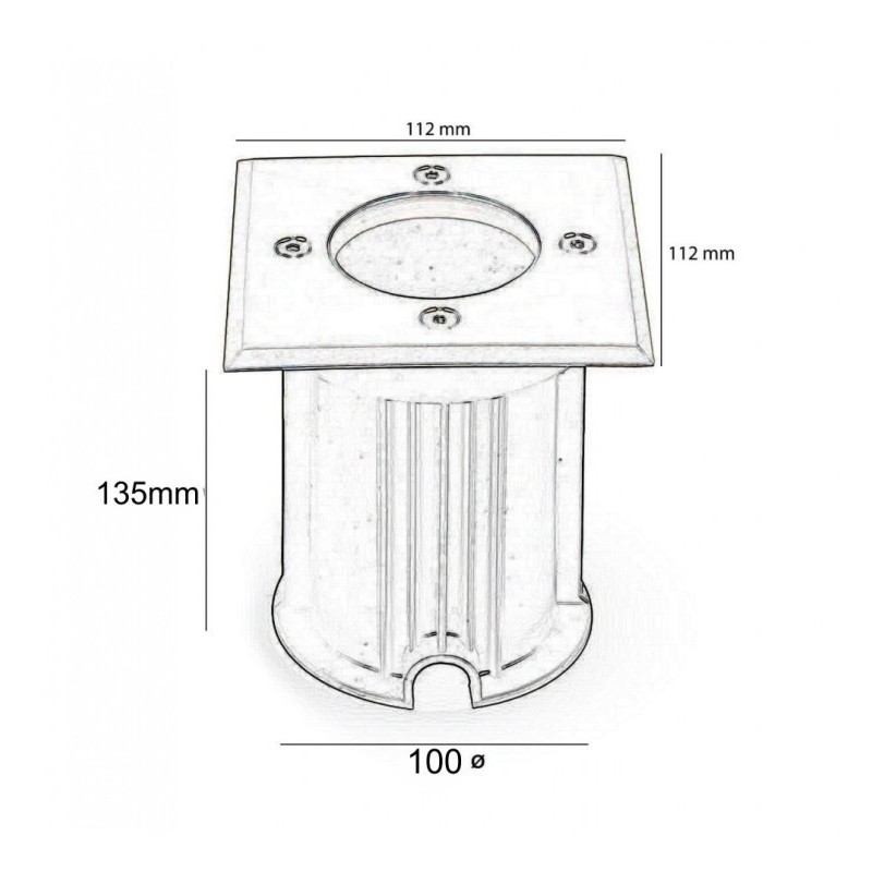 Comprar Carcasa empotrable suelo IP65 para casquillo GU10