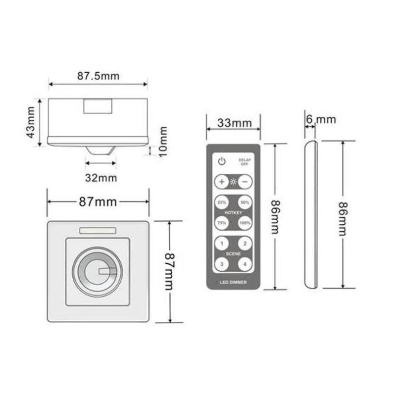 ACHETER Dimmer de empotrar para Tira LED IP20