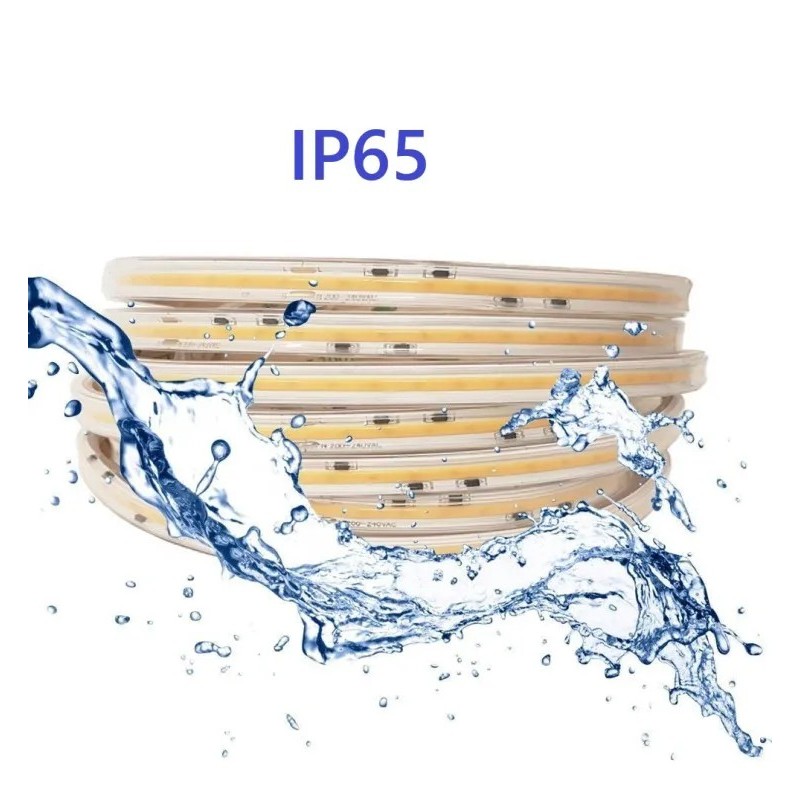 RESERVA ENERO 50 METROS Tira LED COB 220V | 10W/M | 240 LED/M |1200Lm/M| FLIP CHIP | 50m | IP65 | Corte 10cm