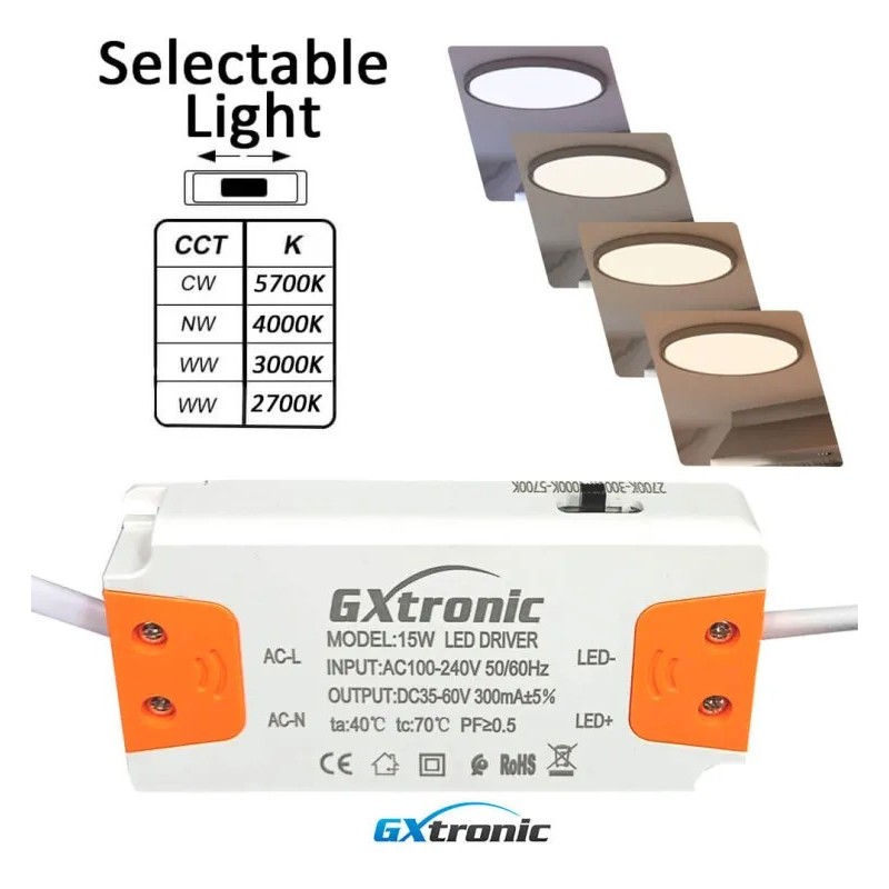 Comprar Plafón LED Circular 15W UGR19 GXtronic | 4CCT | Ultra delgado