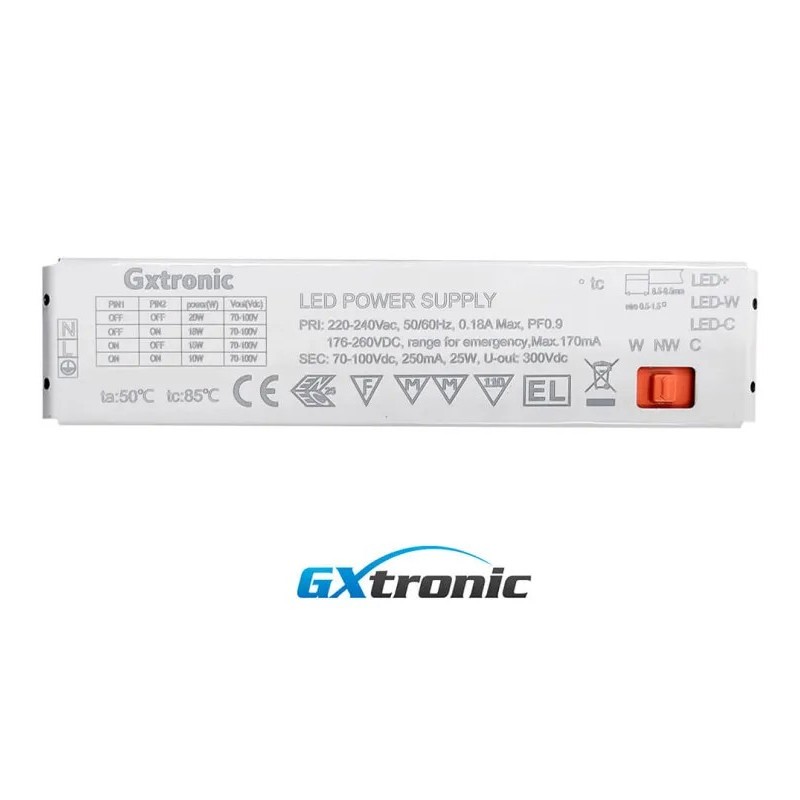 Écran LED étanche GXtronic 20 W et 60 cm | SMD2835 OSRAM CHIP 3CCT | IP66
