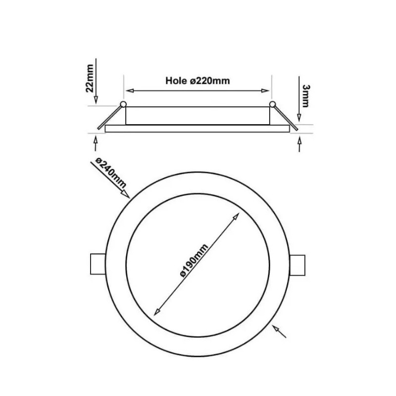 Placa Slim LED Circular 26W - CCT - OSRAM CHIP DURIS E2835