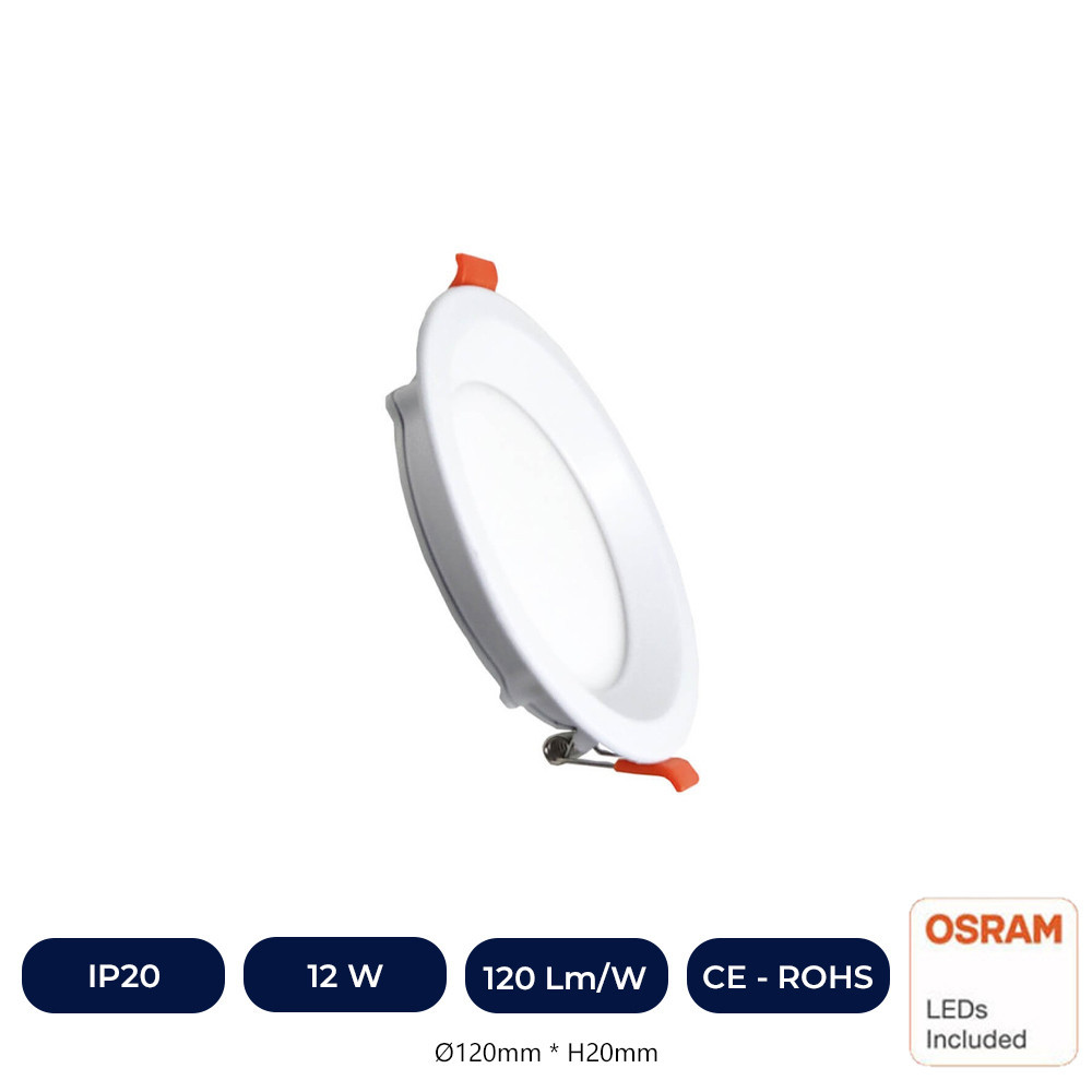 Downlight LED 12W Circulaire - OSRAM CHIP DURIS E 2835 - CCT - UGR19