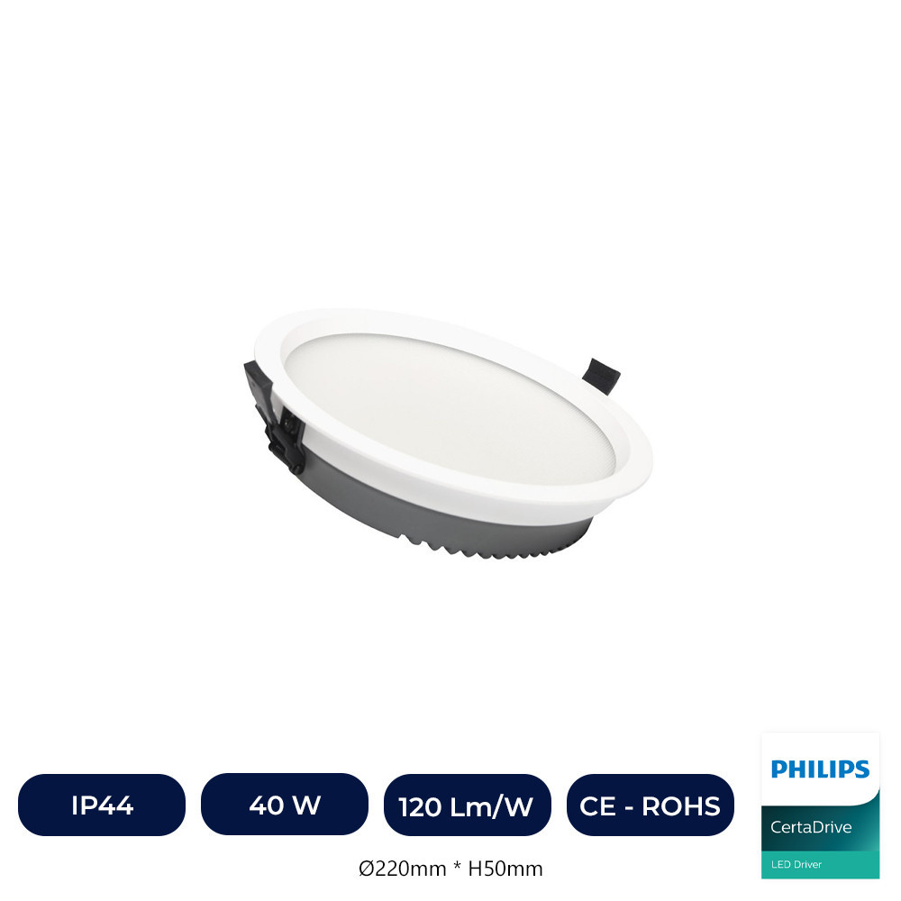 Downlight LED 40W Circulaire - Philips CertaDrive - CCT - UGR17