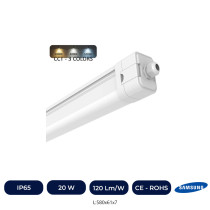 Bande LED étanche 20W-10W puce SAMSUNG - 3CCT - 60cm