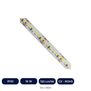 Ruban LED 24V | 180xLED/M | 5m | SMD2835 | 11200Lm | 16W/M | IP20