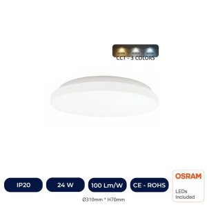 Plafonnier LED en saillie 24W - 20W - 16W - OSRAM CHIP - CCT