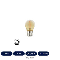 Ampoule LED à Filament 4W E27 G45 - DIMABLE