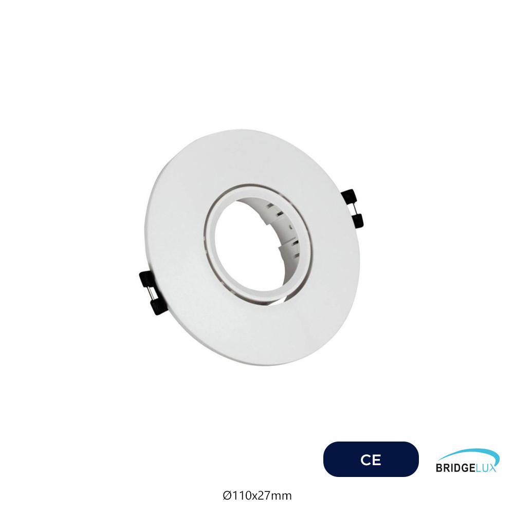 Cerceau à cadre circulaire - BLANC - Ajustable pour GU10