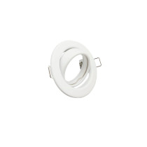 Bague ronde réglable blanche pour LED Dichroïque GU10 MR16 - Aluminium