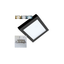 Downlight + Plafón LED - Cuadrado- MOSS NEGRO LUMILEDS - 24W AJUSTABLE - CCT Color Seleccionable