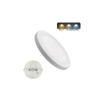 Downlight + Plafonnier LED - Circulaire - BLANC LUMILEDS - 6W RÉGLABLE - CCT Couleur Sélectionnable