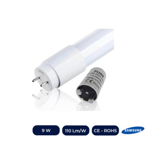 Tube LED 8W Verre 60cm 300° - LUMINOSITÉ ÉLEVÉE -SAMSUNG CHIP