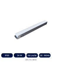 Regleta Lineal LED 24W - Interconectable - 60cm