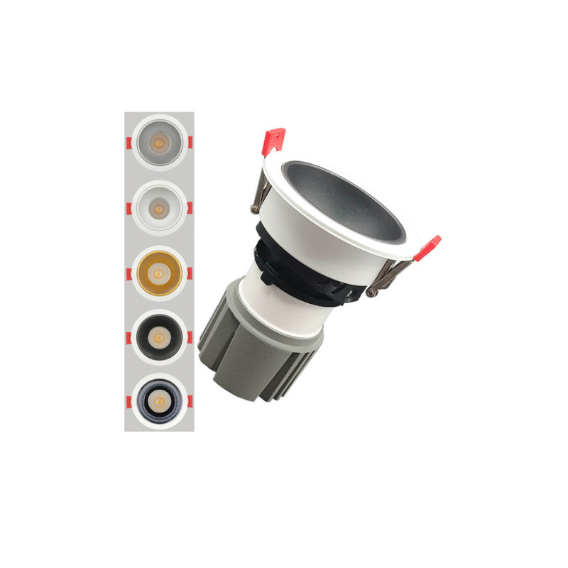 Downlight LED Circulaire 15W Inclinable - Blanc - CRI+92 - UGR13