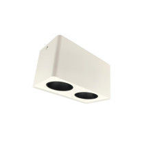 Aplique de techo basculante doble - GU10-MR16 - Exterior blanco