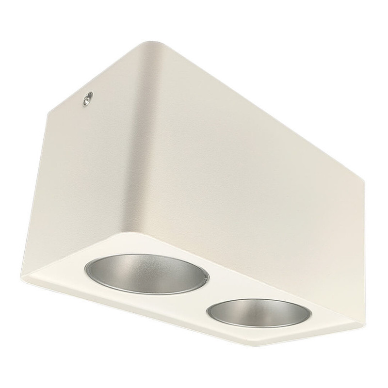 Aplique de techo basculante doble - GU10-MR16 - Exterior blanco