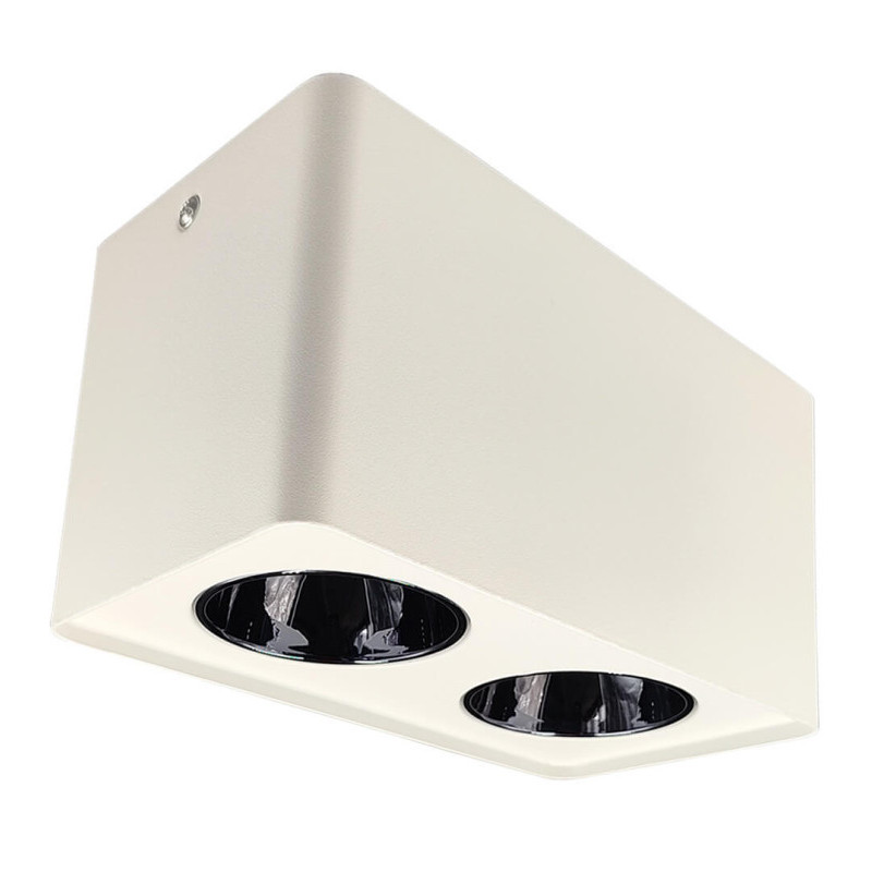 Aplique de techo basculante doble - GU10-MR16 - Exterior blanco